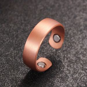 TEMU 남녀 공용 구리 반지, 마그네틱 디자인, 조절 가능한 주얼리 선물