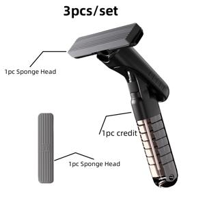 TEMU 3개/세트 미니 슈퍼 흡수 핸드헬드 스펀지 몹 - 휴대용, 손쉬운 사용 및 보관 가능, 다목적 청소 도구 - 욕실, 차량, 창문, 유리 세척에 완벽