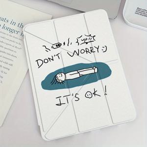 TEMU Y-Fold 투명한 하드 쉘 케이스, 내장된 펜 슬롯 - 자동 수면/깨움, 가벼운 안티 슬립 그립, for iPad Pro 11/10.2/10.9/12.9/13 인치, 8세대 및 9세대, 귀여운 만화 디자인의 보호 커버, 귀여운 케이스, 스마트폰 보호, 재미있는 태블릿 케이스, 내구성