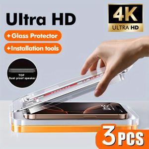 TEMU 삼성 갤럭시 노트 10 라이트/노트 20용 풀 커버 스크린 보호 필름 3pcs 세트, 자동 먼지 제거 기능, 9H 경도, 지문 방지, 스크래치 방지, 지문 잠금 해제, 4K 고화질 템퍼드 필름