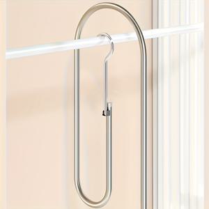 TEMU 1개 나선형 메탈 옷걸이, 가정용 발코니의 이불 커버를 위해 특별히 디자인됨, 나선형 디자인으로 건조 공간 절약, 건조대