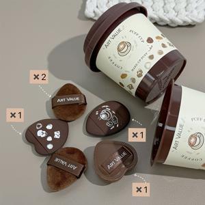 TEMU 미니 커피컵 메이크업 스펀지, 파운데이션, 컨실러, 블러셔, 세팅 파우더에 완벽합니다. 휴대하기 편리하고 콤팩트한 사이즈로, 완벽한 메이크업을 위한 이상적인 도구이며, 모든 계절에 적합하고 크리스마스, 할로윈 선물로도 완벽합니다.