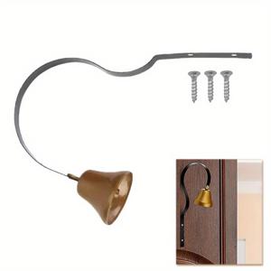 TEMU 블랙 빈티지 현관 벨 | 벽걸이형 현관 벽면 벨 소형견 현관 벨 | 호텔, 상점, 홈스테이에 적합, 완벽한 크리스마스, 할로윈 선물 | 합금 재질, 무전원 전원 모드