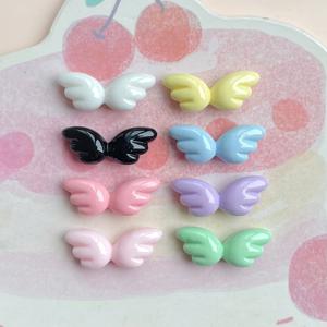 TEMU 30개 혼합 미니 컬러풀 윙 레진 장식 비즈, 혼합 단색 윙 플랫백 패치, DIY 헤어 액세서리, 헤어 클립, 귀걸이 주얼리 만들기 재료