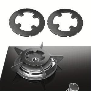 TEMU 가스레인지, 휴대용 스토브, 모카 포트에 적합한 범용 12구 주철 냄비 받침 링 – 녹 방지 코팅 처리된 야외 캠핑 조리 스탠드, 직경 5.3인치 / 13.5cm