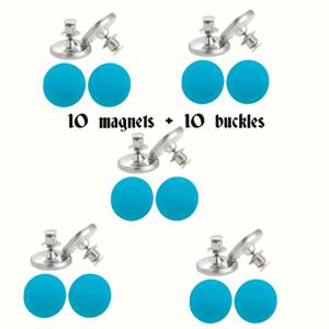 TEMU 20개 금속 자석 스냅 패스너 세트 - 커튼 클립, 방수 자석, 거실, 주방, 욕실 커튼용, DIY 자석 패스너, 안티피크 도구, 옷, 커튼, 샤워 커튼, 재봉 클로저, 벽 스티커용 강력 접착, 디자인,내구성 있는 패스너,아파트 임차인|샤워커튼