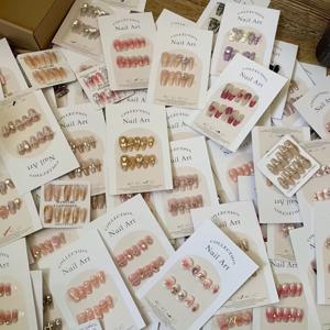 TEMU 30개 핸드메이드 네일 아트 랜덤 발송, 짧은, 중간, 긴 네일 스타일, 멀티 컬러 디자인, Y2K, 고딕, 프렌치 네일, 다양한 스타일 랜덤 발송, 2000가지 다양한 디자인 랜덤 발송