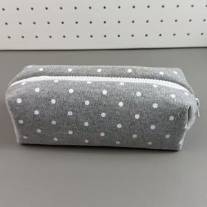 TEMU 한국 스타일 물방울 무늬 연필 케이스 | 대용량, , 휴대용 메이크업 가방 (여성용), 모든 계절에 적합, 데스크탑 장식으로 이상적|필통