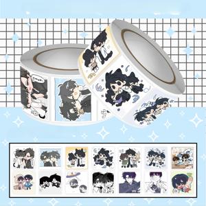 TEMU 500개 지식 있는 독자의 관점 Q 버전 재미있는 애니메이션 스티커 | 내구성이 뛰어난 종이로 제작된 창의적인 플래너, 태블릿, 여행 가방 및 물병 장식 - 애니메이션 팬을 위한 완벽한 크리스마스 선물