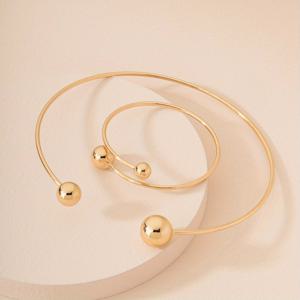 TEMU 세련된 기하학적 멀티컬러 원형 볼 펜던트와 구리 재질의 멀티컬러 목걸이, 유럽과 미국에서 인기 있는 아름다운 오픈 반지 디자인