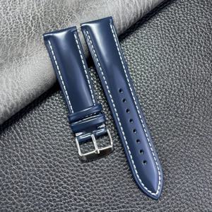 TEMU 1개 빠른 분리형 가죽 시계 밴드 19/20/21/22mm 고품질 헤드 레이어 소가죽 말똥살 가죽 팔찌 스프링 바