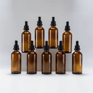 TEMU 4개/9개입 – 앰버 유리 스포이드 병 4온스, 유리 스포이드가 있는 티누어 병, 에센셜 오일, 화장품, 실험실, 약국, 액체, 여행용