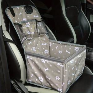 TEMU PetSafe & 여행 필수품 | 내구성 있는 폴리에스터 자동차 앞좌석 개 바구니 - 여행용 방수 애완동물 매트, 측면 포켓 및 안전한 운송을 위한 좌석 벨 커버가 있는 스크래치 방지 애완동물 매트, 개 자동차 시트