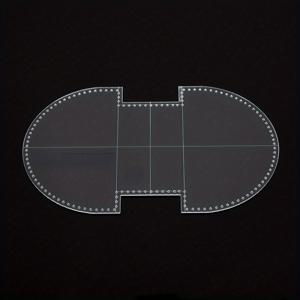 TEMU 지갑 가죽 공예 아크릴 지갑 가방 디자인 스텐실 도구 1개