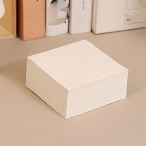 TEMU 400페이지 정사각형 빈 메모장 - 양면, 쉽게 찢을 수 있는 흰색 메모 패드, 사무실 및 공부용