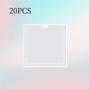 TEMU 20개 자체 접착 플래너 포켓 - 노트북, 저널 및 사무실 정리용 투명 비닐 인덱스 카드 거치대 - 수평 및 수직 스타일 가능