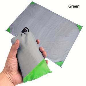 TEMU 야외 캠핑 매트, 피크닉 매트 및 해변 매트, 끈으로 조이는 포켓이 있는 초경량이며 휴대하기 쉽고 편리한 접이식 잔디 야외 매트, 등산/야외 하이킹/캠핑/피크닉/잔디 휴식을 위한