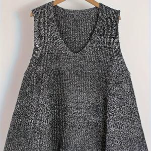 TEMU 플러스 사이즈 - 플러스 사이즈 - 미안미안 유럽 및 미국 플러스 사이즈 여성 의류 하이엔드 우아한 베스트 V넥 스웨터 여성