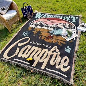 TEMU 피크닉, 가정용, 침대 덮개, 소파 덮개, 캠핑, 텐트 매트 및 따뜻함에 적합한 양면 담요입니다. 스타일, 찢김 방지 디자인으로 캐주얼 담요, 테이블보, 소파 커버로 사용할 수 있습니다. 직접 접촉이 아닌 경우입니다.|텐트|이불|소파