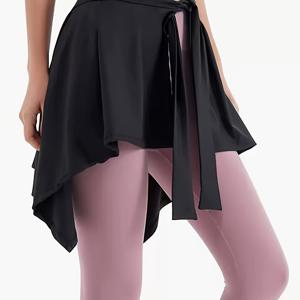 TEMU 새로운 여성 스포티 패션 레이스업 숏 스커트 테니스 스커트, 힙라인 커버, 피트니스, 요가, 러닝에 적합, 노출 방지