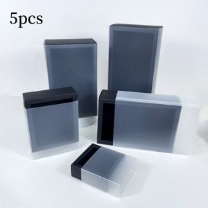 TEMU 프로스티드 풀아웃 종이 박스 5개 세트 - 립스틱, 마스카라, 네일폴리쉬, 티, 비스킷 포장용, 스카프, 의류 장식, 정교한 선물 포장, 생일, 발렌타인데이, 비즈니스, 크리스마스, 할로윈 범용