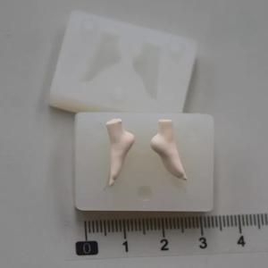 TEMU 폴리머 클레이용 실리콘 인형 발 모양 몰드 - 공기 건조 공예 도구, 2가지 사이즈