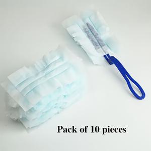 TEMU 10개입 일회용 먼지떨이 리필 세트, 전자식 먼지떨이 천으로 전자 제품, 가구, 블라인드, 천장 선풍기 등을 간편하게 먼지 제거 - 상업용 청소에 적합, 청소용 액세서리 포함, 플라스틱 및 레진 재질 헤드