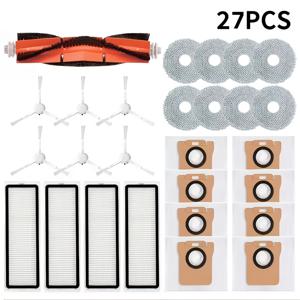 TEMU 샤오미 X20+/X20 플러스 로봇 청소기 액세서리 롤러 브러시 사이드 브러시 필터 젖은 걸레 패드 먼지 봉투 교체 부품