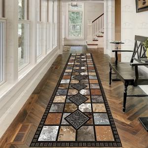 TEMU 1개 미끄럼 방지 바닥이 있는 엑스트라 롱 벨벳 매트 - 기계 세탁 가능한 사각형 홀웨이, 침실, 주방용 바닥매트 - 다목적 거실 장식 매트