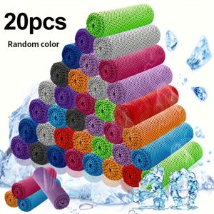 TEMU 10//50개 초극세사 쿨 타월 - 통기성 좋고 빠른 건조, 헬스, 요가, 여행, 야외 활동용 - 폴카도트 디자인으로 하루 종일 상쾌함 유지