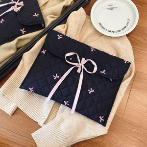 TEMU 1개 수납 파우치, 11.15인치 장치용 패셔너블 노트북 케이스 - 부드럽고 플립형 스타일, 튼튼하고 업무, 학교 및 여행에 이상적, 보우 디자인으로 추가 보호 기능 제공