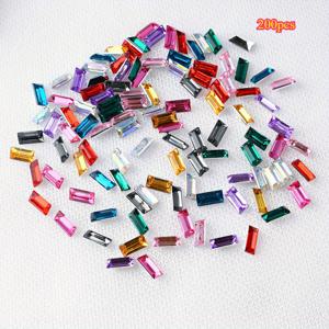 TEMU 200개 0.5*1.0cm 뾰족한 바닥 아크릴 라인스톤 구슬, 베젤 트레이 펜던트 참 세팅용, 주얼리 액세서리 용품 DIY 공예, 목걸이, 팔찌, 귀걸이 제작, 네일아트 스톤