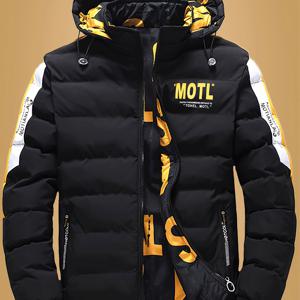 TEMU [Shule Water OBM] 재킷은 탈착식 후드가 특징이며, 양면 사용이 가능하여 남성을 위한 스타일리시하고 따뜻한 겨울 코트입니다.