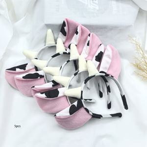 TEMU 2/5개 새로운 섹시한 점박이 소 머리장식, 파티 코스튬과 가면무도회 액세서리용 귀여운 소 머리띠
