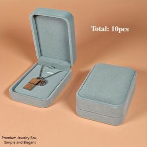 TEMU 10개 선물용 쥬얼리 박스, 고급 벨벳 포장, 목걸이·팔찌·펜던트·메달 보호 및 전시에 완벽, 약혼·결혼식·기념일·친구 생일 선물 보관에 이상적