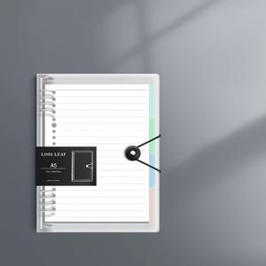 TEMU 철제 클립이 달린 루즈리프 노트북. 60매의 종이로 구성되어 있으며, 사각 칸막이가 특징이며, 간편한 코어 교체를 위한 원버튼 메커니즘을 제공합니다. 사무실 노트 및 학습에 이상적입니다.