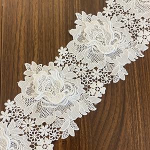TEMU 커튼, 홈 데코, 웨딩 가운 및 드레스메이킹용 꽃무늬가 있는 36인치 3D 자수 레이스 트림