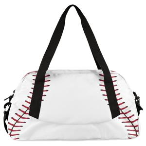 TEMU 대용량 야구 테마 짐백, 휴대용 수납 가방, 접이식, 스포츠 및 트레이닝용 싱글 숄더백, 야구 프린트, 세탁기 사용 가능, 내구성 좋은 폴리에스터, 요가, 여행, 피트니스 및 야외 활동에 적합.