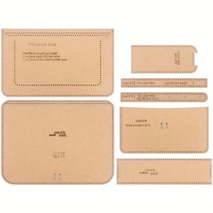 TEMU 소가죽 종이로 크로스바디 백 만들기용 가죽 공예 템플릿 세트. 수제 가방 제작을 위한 핸드 컷 빈티지 엘레강스 아코디언 백 패턴 및 디자인 템플릿이 특징입니다.