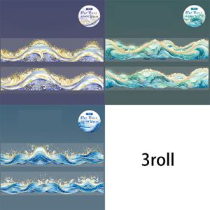 TEMU 3롤 골든 포일 PET 테이프, 갤럭시 웨이브 시리즈용, 갤럭시 웨이브 스플래시 스케니 스티커용, 메모 커팅 얇은 액세서리, 잡지용 장식 와시 테이프, 휴대폰 케이스, 물병, 자동차, 컵, 컴퓨터, 기타 등에 적합합니다.