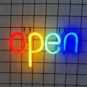 TEMU USB 또는 배터리로 전원 공급되는 'Open' 단어가 있는 LED 네온사인. 침실, 게임 룸, 축제 파티, 생일 축하, 결혼식 및 상점 개장에 다용도로 사용 가능한 벽 장식으로 사용됩니다.