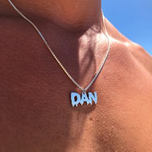 TEMU 맞춤 박스 체인 멜팅 이름 목걸이, 개성 있는 남성용 이름판 펜던트 목걸이, 304 스테인리스 스틸 행운의 숫자 목걸이, 남자친구 남편 아빠를 위한 선물, 남녀공용 트렌디 주얼리