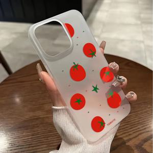 TEMU 귀여운 빨간 토마토 모바일 폰 케이스 아이폰 16 15 14 11 프로 맥스 미니 XR XS X 7 8 플러스용 소프트 TPU 매트 백 커버