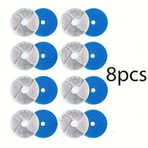 TEMU 8/16/24개입 고양이 정수기 필터, 교체용 애완 동물 물통 필터 탄소 필터, 제품에는 물통, 배터리 미포함