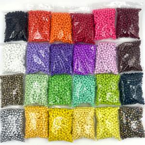 TEMU 24색, 1344개 유리 시드 비즈, 4mm 단색 페인트 비즈, 각 색상당 5G, 수제 비즈 팔찌 목걸이 장식