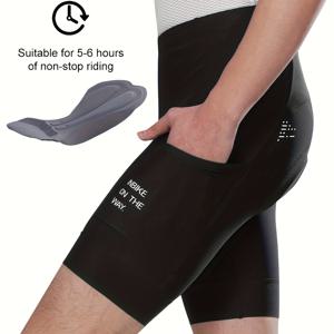 TEMU INBIKE 남성용 프로페셔널 사이클링 반바지, 산악 자전거용 패딩 처리된 사이드 포켓 반바지