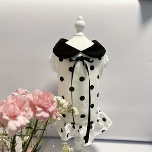 TEMU 봄과 여름을 위한 반려묘와 반려견 폴카 도트 드레스|강아지옷