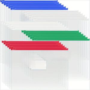 TEMU A4/레터 사이즈 플라스틱 지퍼 봉투 30개 세트 - 투명, 재사용 가능한 문서 폴더 (라벨 포켓 포함), 사무실, 학교, 여행 및 가정용품 정리에 적합