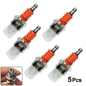 TEMU 고품질 3극 스파크 플러그 L7T - 2행정 엔진, 가솔린 체인톱 및 트리머에 이상적, 내구성 있는 금속 구조, 쉬운 설치, 엔진 성능 향상|슬림한 메탈릭 마감|튼튼한 스파크 플러그