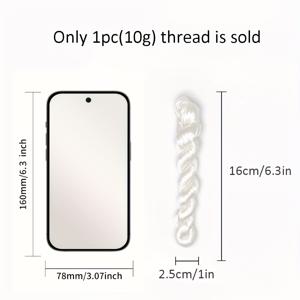 TEMU 롱화 실크 실, 전통 공예 DIY 매력, 100% 뮈르베리 실크 손자수용 실, 다기능 수공예용 특별 설계된 실, 자수 및 뜨개질 공예용 실크 실, 부드러운 광택의 실크 실, 우수한 매끄러움과 내구성으로 유명한 이 실은 정교한 장식 기술을 추구하는 자수 애호가와 전문 예술가를 위해 특별히 디자인되었습니다. 1개, 흰색